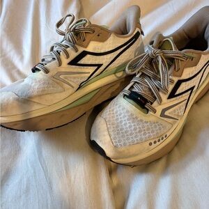 Diadora Athletic Shoes - Tan and Black